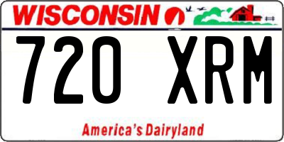 WI license plate 720XRM
