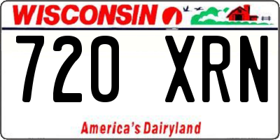 WI license plate 720XRN