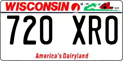 WI license plate 720XRO