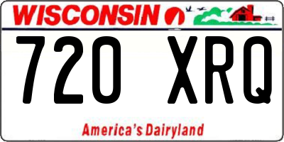 WI license plate 720XRQ