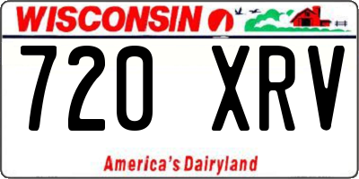 WI license plate 720XRV