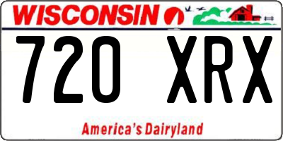 WI license plate 720XRX