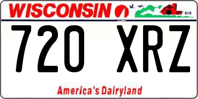 WI license plate 720XRZ