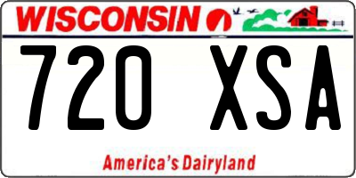 WI license plate 720XSA