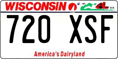 WI license plate 720XSF