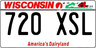 WI license plate 720XSL