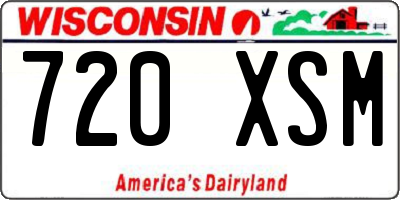 WI license plate 720XSM