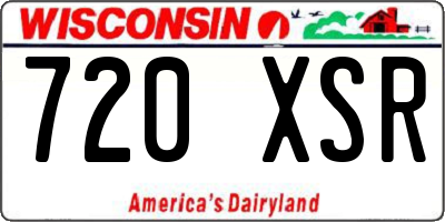 WI license plate 720XSR
