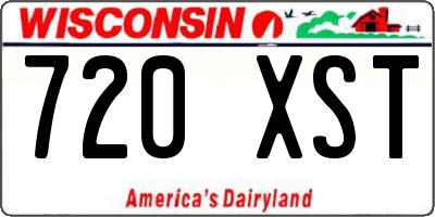WI license plate 720XST