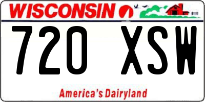 WI license plate 720XSW