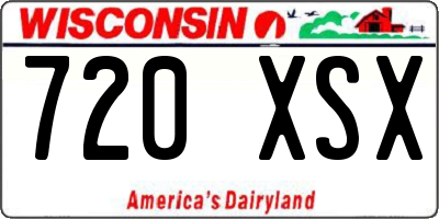 WI license plate 720XSX