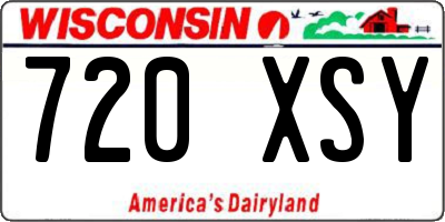 WI license plate 720XSY