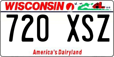 WI license plate 720XSZ