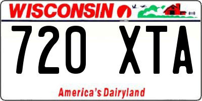 WI license plate 720XTA