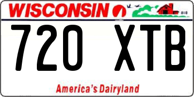 WI license plate 720XTB