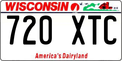 WI license plate 720XTC