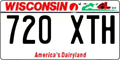 WI license plate 720XTH