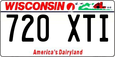 WI license plate 720XTI