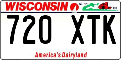 WI license plate 720XTK
