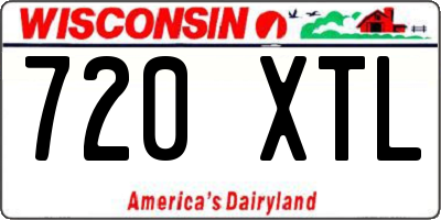 WI license plate 720XTL