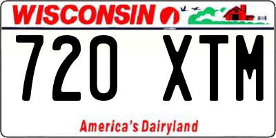 WI license plate 720XTM