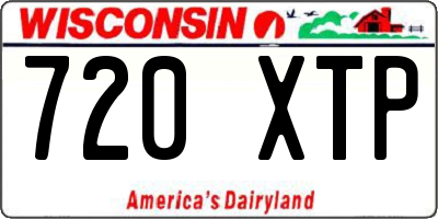 WI license plate 720XTP
