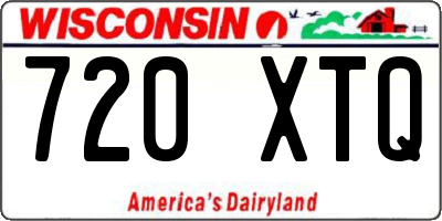 WI license plate 720XTQ