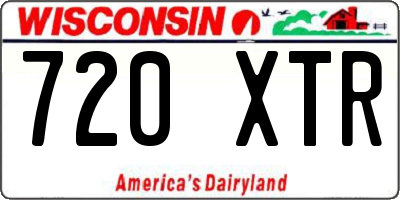 WI license plate 720XTR