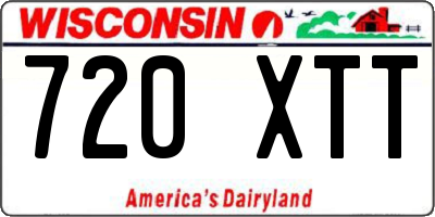 WI license plate 720XTT
