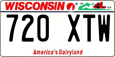 WI license plate 720XTW
