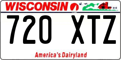 WI license plate 720XTZ
