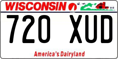 WI license plate 720XUD