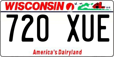 WI license plate 720XUE