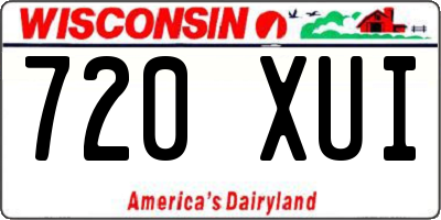 WI license plate 720XUI