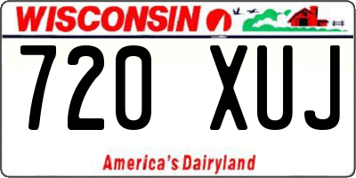 WI license plate 720XUJ