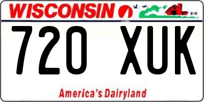 WI license plate 720XUK