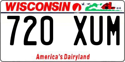 WI license plate 720XUM