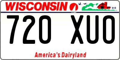 WI license plate 720XUO