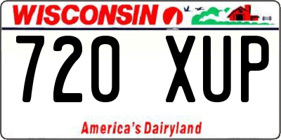 WI license plate 720XUP