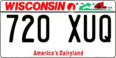 WI license plate 720XUQ