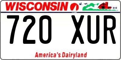 WI license plate 720XUR