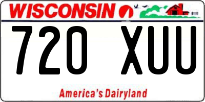 WI license plate 720XUU