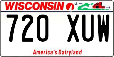 WI license plate 720XUW