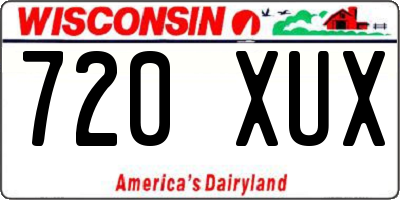WI license plate 720XUX