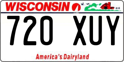 WI license plate 720XUY