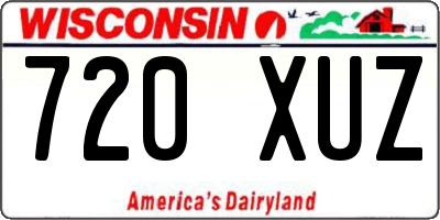 WI license plate 720XUZ