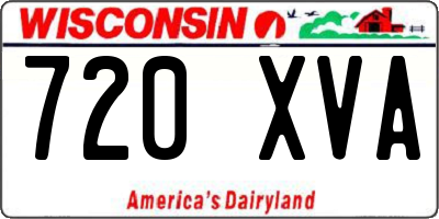 WI license plate 720XVA