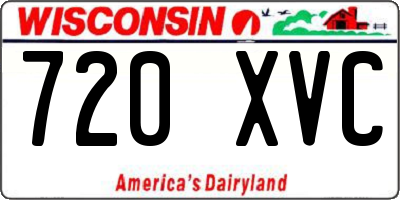 WI license plate 720XVC