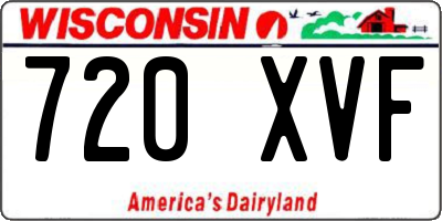 WI license plate 720XVF