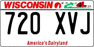 WI license plate 720XVJ